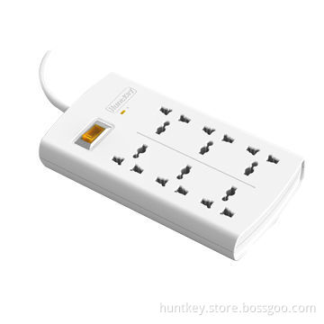 Universal Power Strip with 6 Sockets and Surge Protection